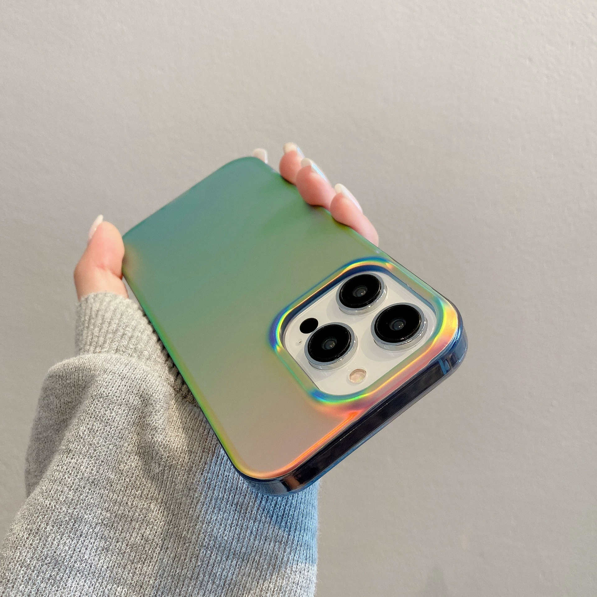 Яблоко, флуоресцентный чехол для телефона pro, матовый совместимый iphone13, мобильный телефон, градиент, японский и корейский