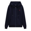 Zipper navy red label