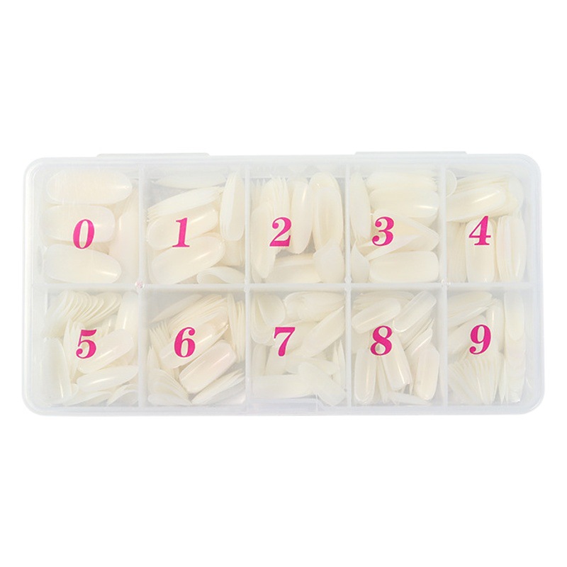 500 uñas postizas ultrafinas, formas ovalada y francesa, color natural