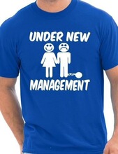 Under New Management  Stag Night Wedding Mens T-Shirt  Size