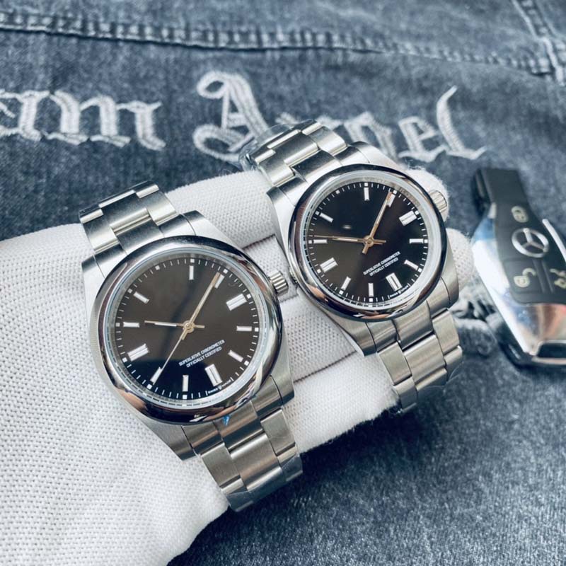 Rolex Oyster Couple Fully Automatic 316 Stainless Steel Luminous Waterproof Mechanical Watch Men's 41 Women's 36mm Size