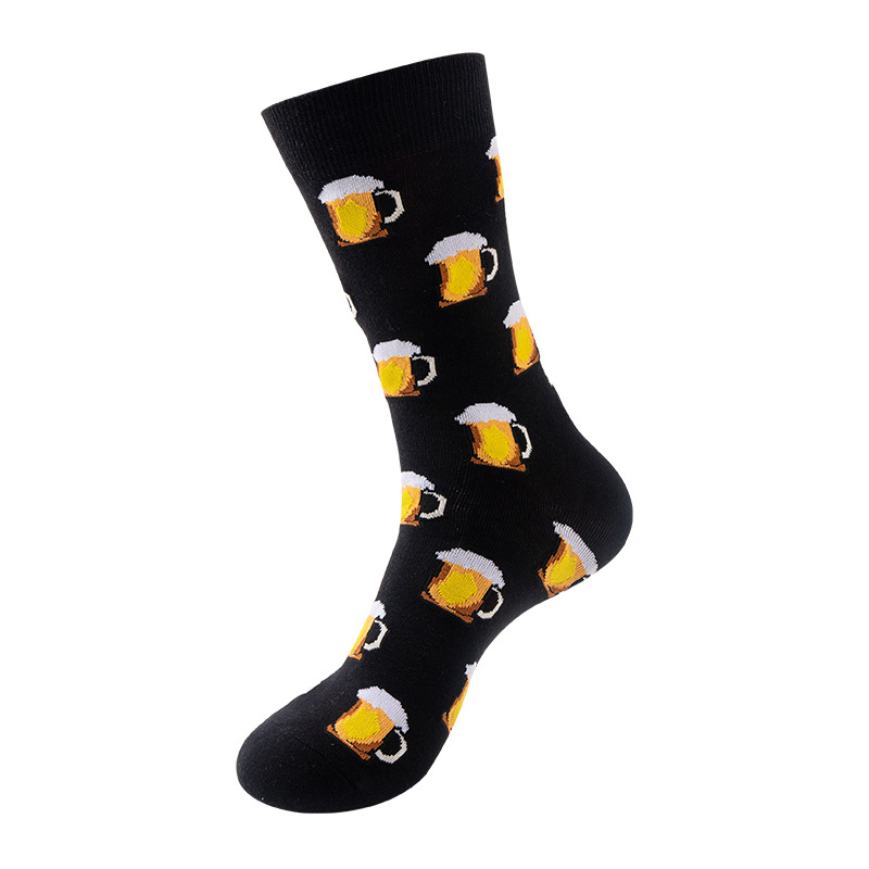 Nuevos calcetines de moda creativa media-pantorrilla cielo estrellado animal moda marca calcetines hombres calle moda calcetines de las mujeres al por mayor