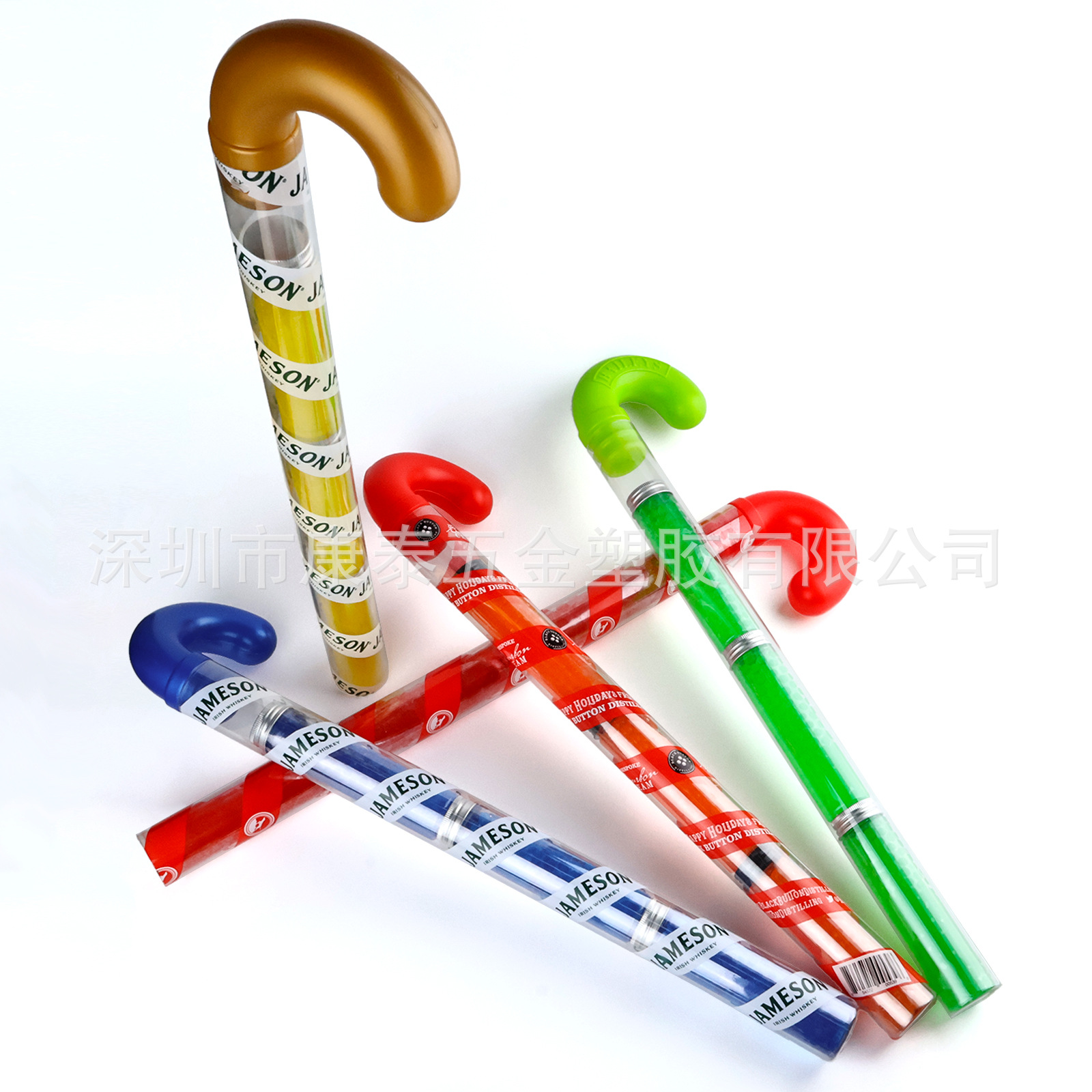 厂价供应PET卷边圆筒 食品圣诞拐杖包装  PC包装管