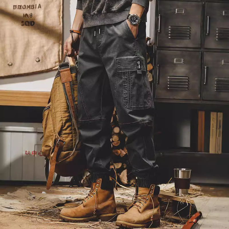 American Heavy Retro Tooling Pants Men's Autumn 2024 New Loose Straight Trendy Brand Men's Casual Pants American Heavy Retro Tooling Pants Men's Autumn 2024 New Loose Straight Trendy Brand Men's Casual Pants