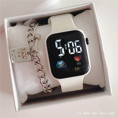 Watch female student ins style simple niche design summer junior high school couple male smart sports electronic watch