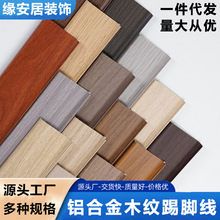 木纹铝合金踢脚线6cm超薄网红卡扣款贴脚线板轻奢金属地脚线批发