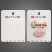7.6*10.2厘米圣诞卡纸 新款儿童时尚发夹纸卡发饰品DIY包装吊牌
