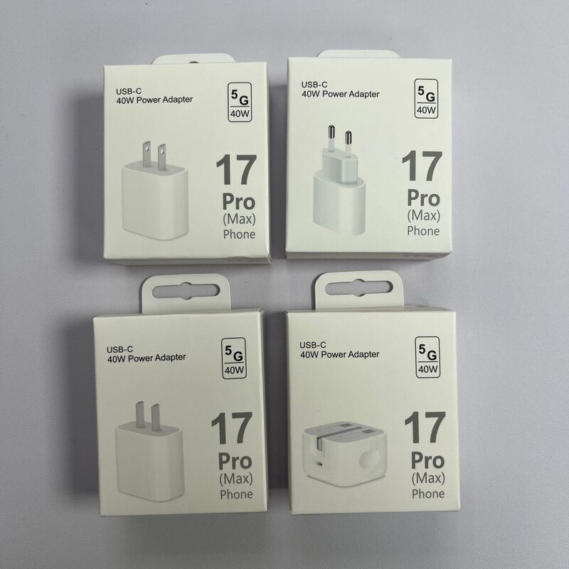 Suitable for Apple 17 Charger Packaging Box, New Pd40W Charging Head Packaging Color Box, Cross-Border Wholesale Spot Suitable for Apple 17 Charger Packaging Box, New Pd40W Charging Head Packaging Color Box, Cross-Border Wholesale Spot