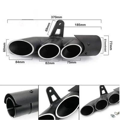 Exhaust pipe Yamaha modified double outlet