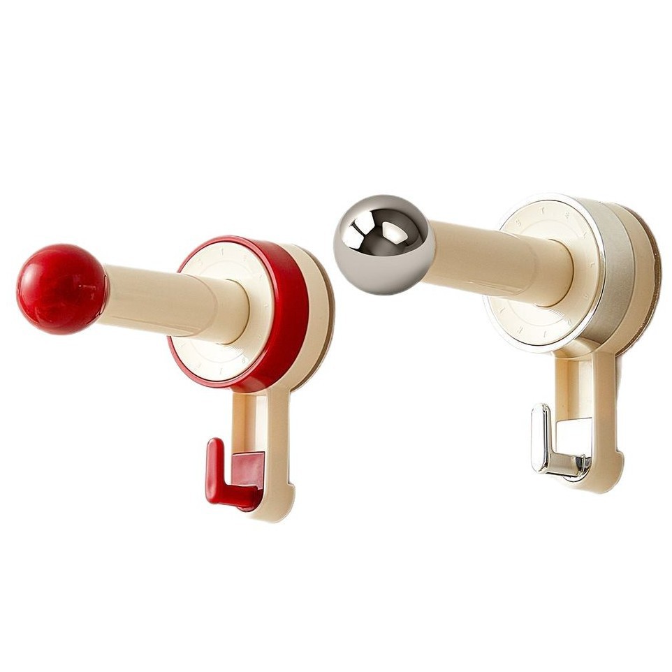 Gancho de ventosa retráctil Gancho de almacenamiento de anillo para el cabello de baño de alto valor Gancho de almacenamiento de bolsa de ropa de pared Estante de almacenamiento móvil