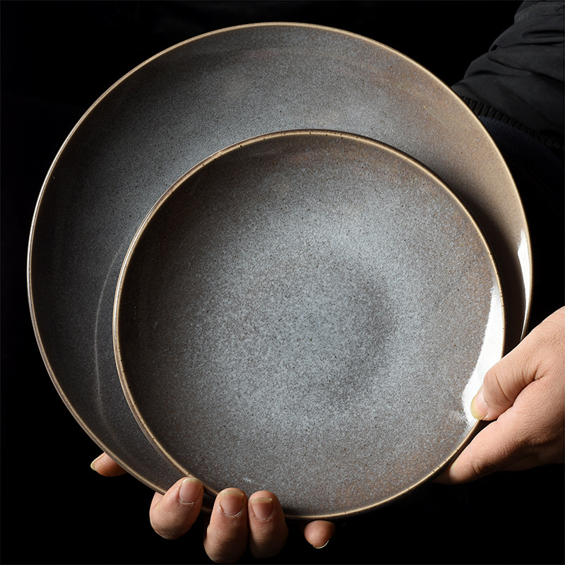 北欧陶瓷西餐盘牛排盘 创意网红西式早餐盘平盘 家用菜盘碟子瑕疵