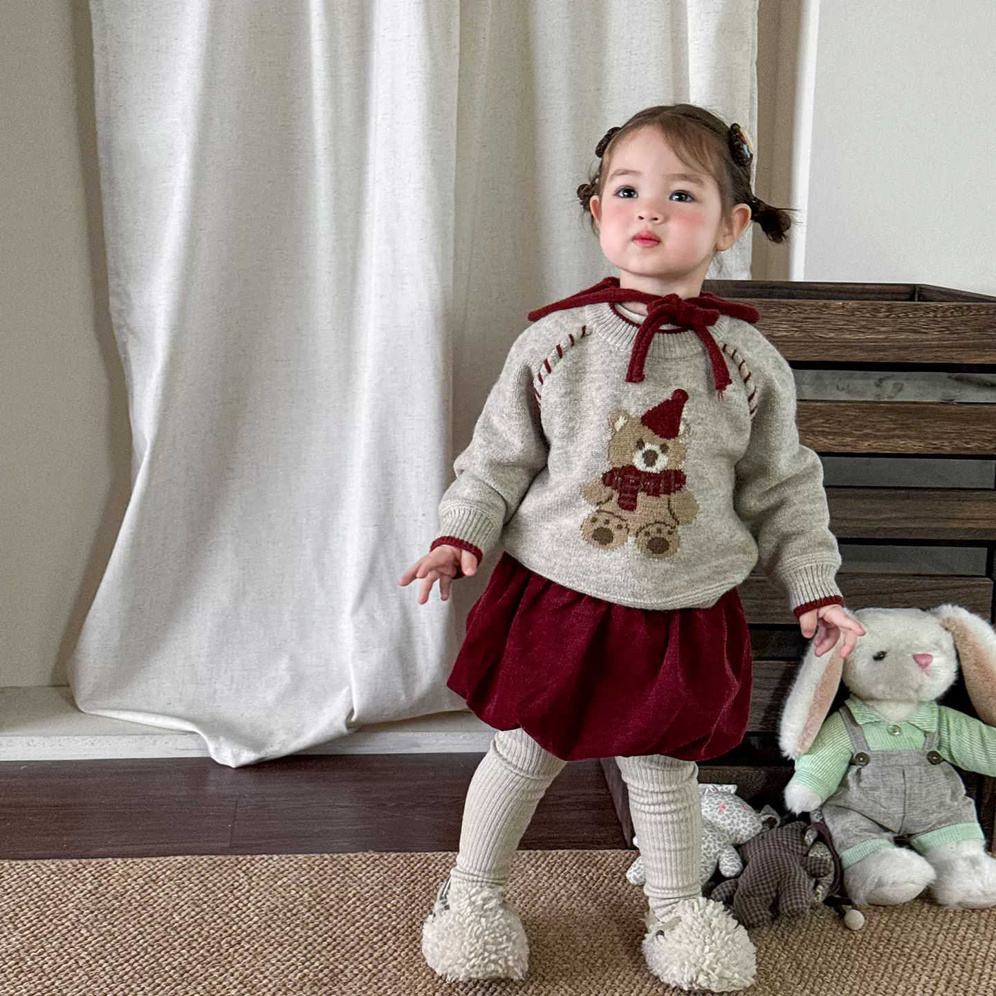 蔗梨童装女童毛衣秋冬2025新款加厚洋气超好看儿童针织衫宝宝衣服