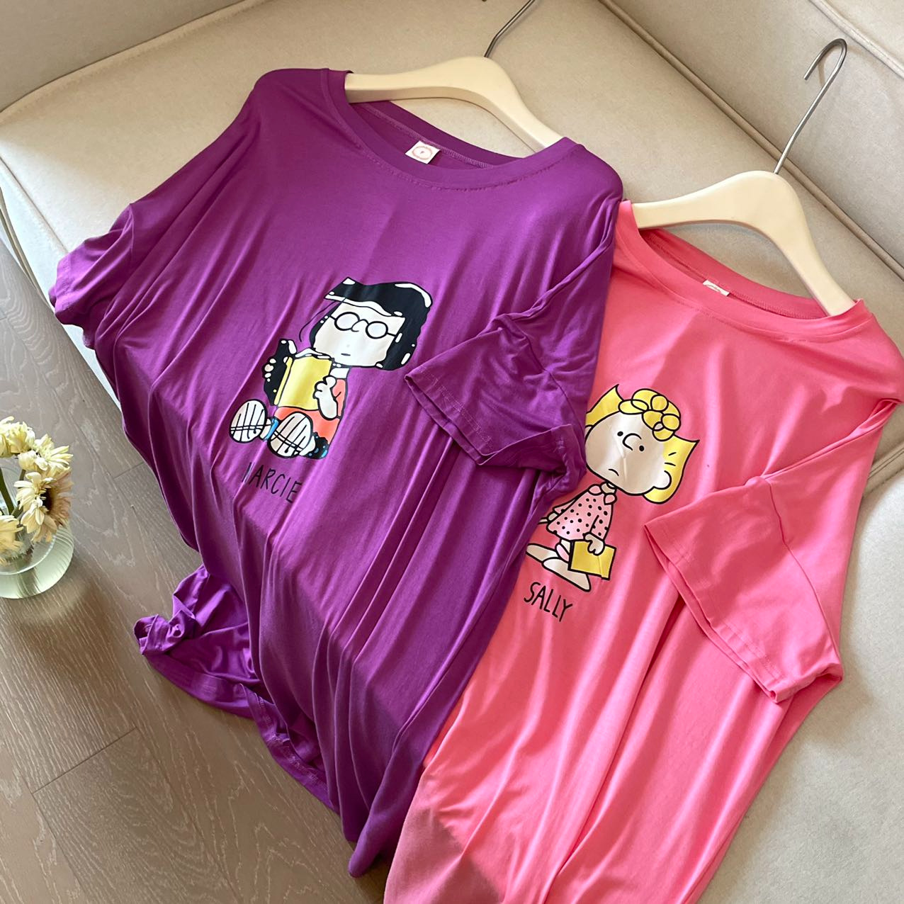 Pijama de verano lindo dibujos animados moda vestido de pijama de mangas cortas para mujeres delgado fresco estudiante vestido larga suelta ropa para el hogar