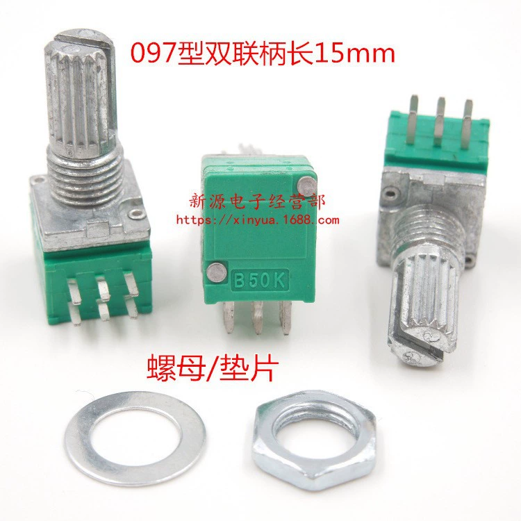 Шестиножной усилитель с двойным потенциометром RK097G 50K/Герметичный потенциометр Длина ручки B50K 15 мм