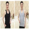 polyester vest black + gray