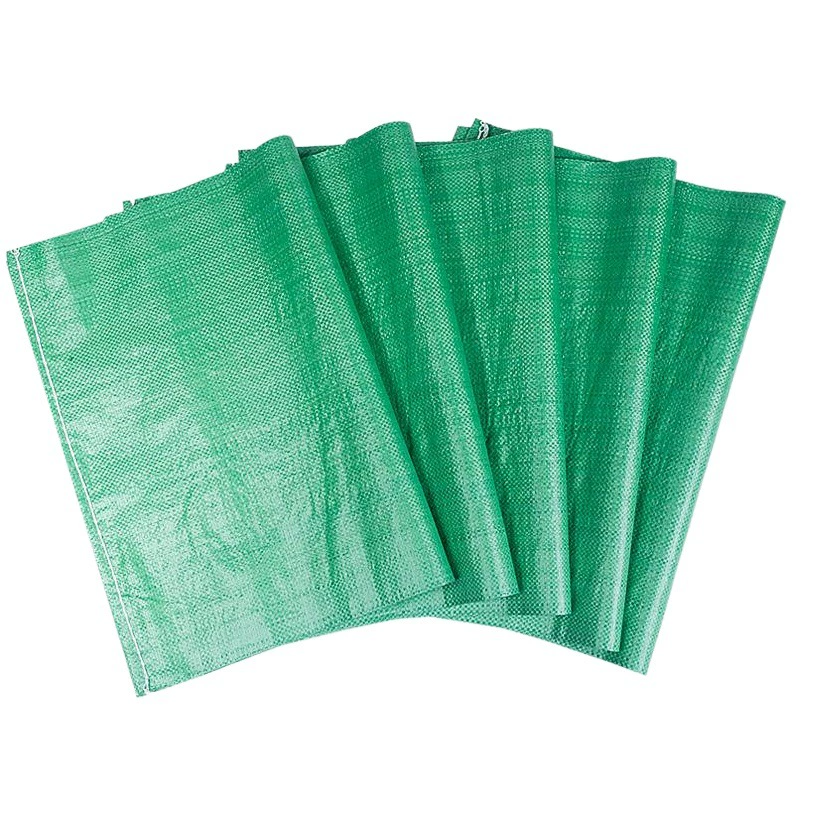 Зеленый тканый мешок завод оптом pp пластиковые тканые змеиной мешок фильм печать Экспресс упаковка песок мешок