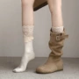内增高显瘦中筒复古骑士靴