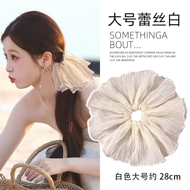 甘くてかわいいイチゴ大腸ヘアバンド女性のための夏のハイエンドフォレストスタイルヘアロープ高弾性ヘアヘッドバンドヘアアクセサリー|undefined