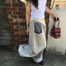 2025秋冬新款韩国街头休闲复古五角星撞色配布运动休闲裤卫裤长裤