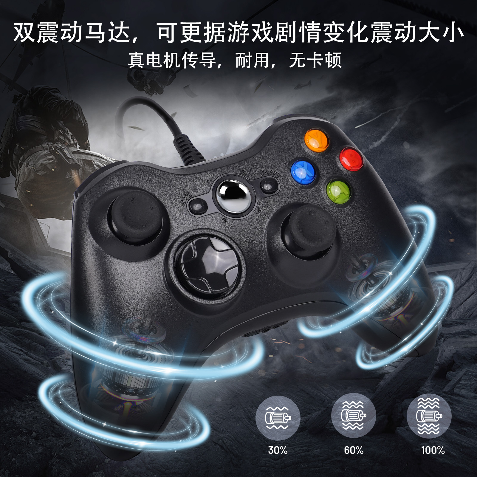 Suministro directo de fábrica de gamepad XBOX360, gamepad de Steam de conexión directa con cable sin unidad para computadora