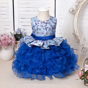 Vente En Gros Robe De Gaze En Filet Gonflé À Fleurs Pour Enfants Nihaojewelry display picture 22