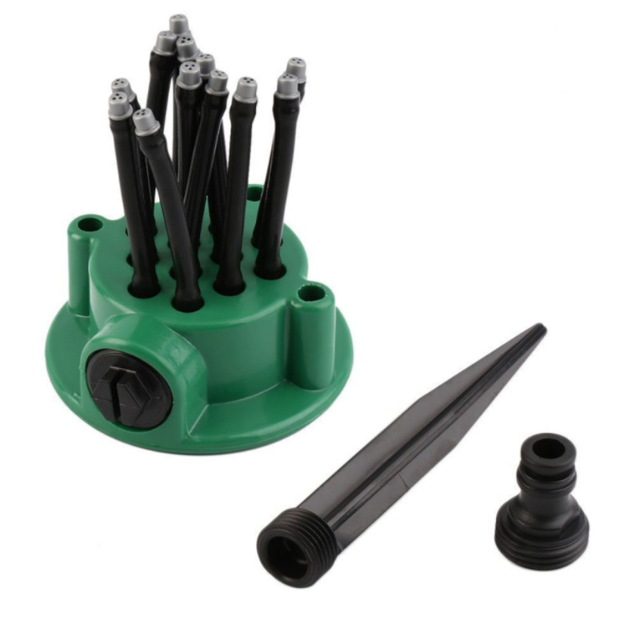 Snjue 360 grados de jardín automático giratorio multi-Cabeza de riego por aspersión