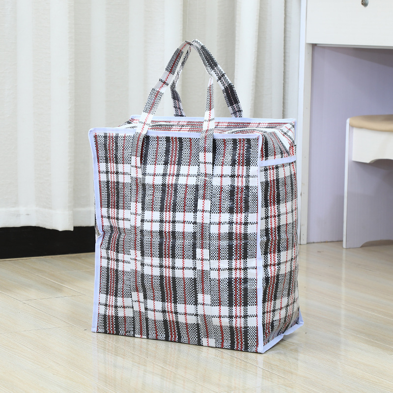 Gran capacidad móvil equipaje PP tejido bolsa engrosada rojo y azul bolsa de almacenamiento de ropa portátil plegable Portátil Bolsa de embalaje