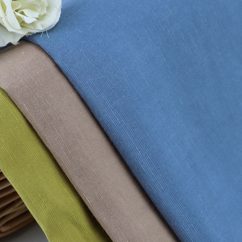 Tela de lino Ice Silk, tela de lino Tencel, tela de lino, tela para vestidos y camisas de mujer para primavera y verano.