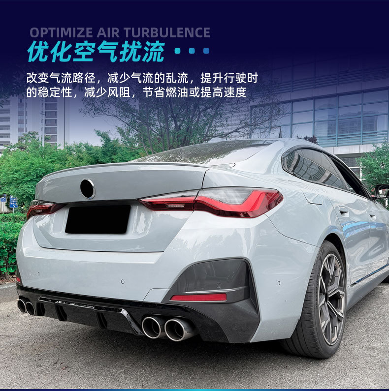 Suitable for BMW 4 Series G26 M Sport 2020+ MP model, dedicated rear lip spoiler for cross-border modification