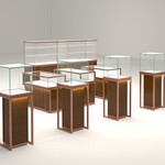 商场橱窗珠宝玻璃展示柜定制首饰柜台黄金饰品带灯精品展柜厂家