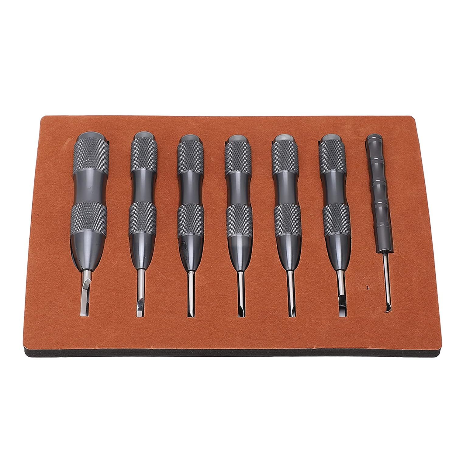 修表工具 7支装撬底刀 7pc多规格组合开手表后盖撬刀 全金属撬刀