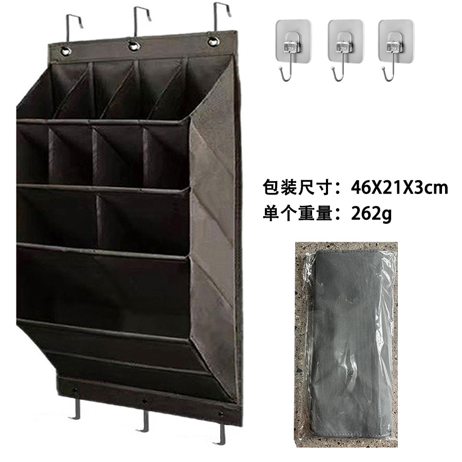 접착 후크가 있는 검정색 그리드 11개