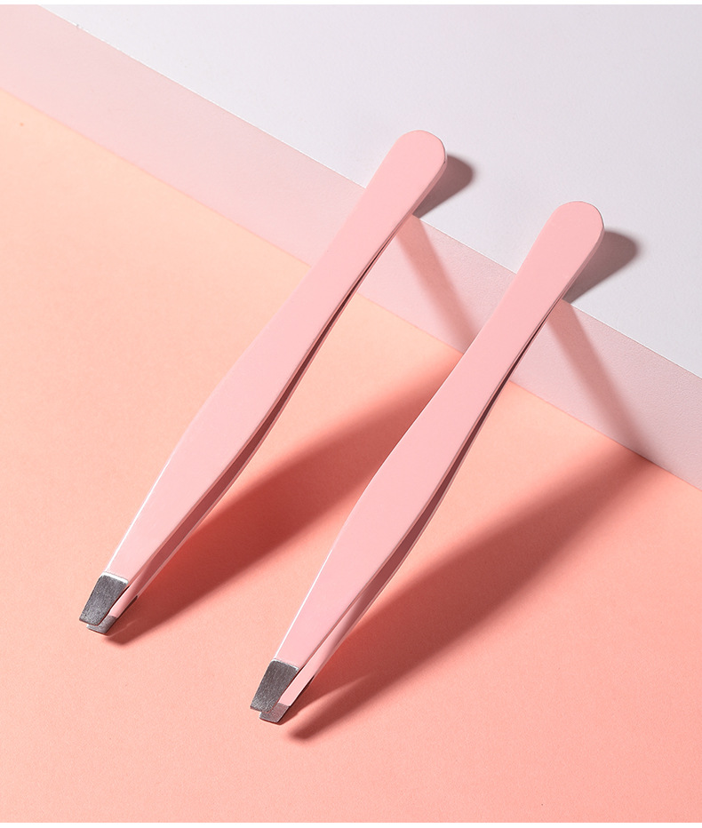 LMLTOP Multi-functional slanted eyebrow tongs, stainless steel eyebrow tongs, eyebrow shaping tongs, false eyelash tweezers A242 undefined