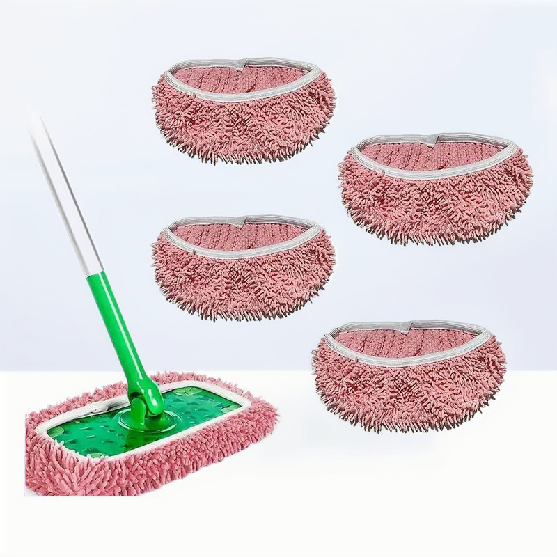 Cross-Border Swiffer Mop Chenille Flat Mop Pad Absorbent Replacement Reusable Washable Cover for Home Use