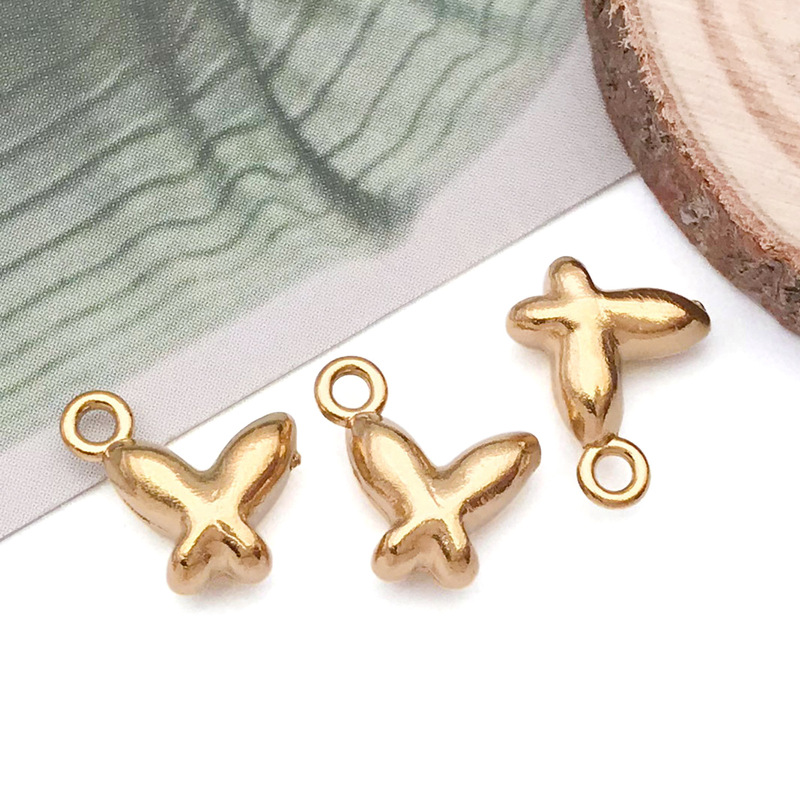 金色不锈钢小号海马爱心樱桃系列吊坠挂件项链diy饰品配件耳饰|undefined