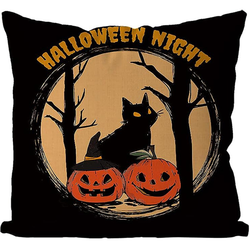 ハロウィンゴースト枕カバーホリデーホームパーティー装飾リビングルームソファクッション寝室ベッドサイドリネンクッション|undefined
