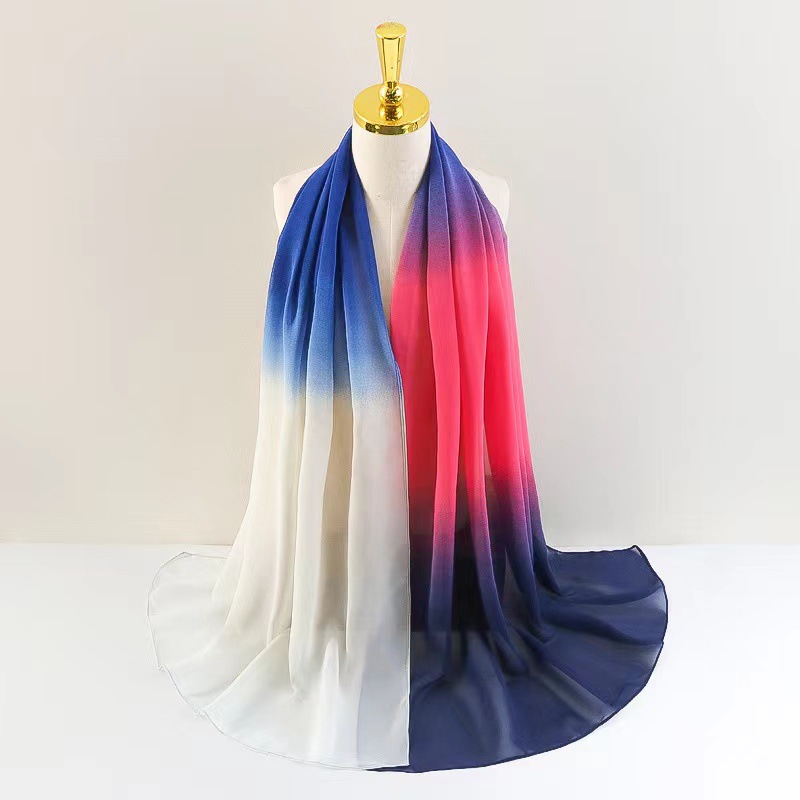 Women's Basic Gradient Color Polyester Silk Scarf display picture 4