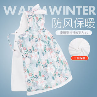 Baby's Cloak Autumn and Winter Going Out Long Cloak fleece-lined Hooded Baby Boys and Girls Winter Windshield Warm Jacket Moon Shirt