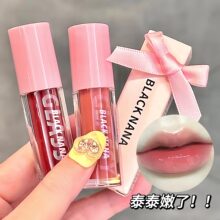 BLACKNANA桃夭晶透镜面唇釉清透白开水唇蜜玻璃水光学生素颜显白