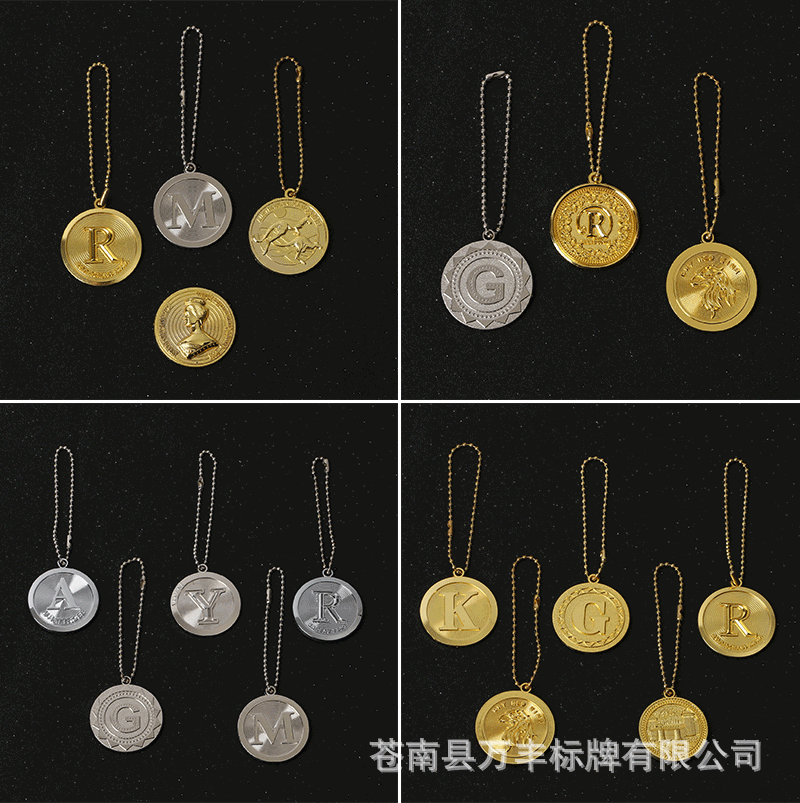 制作酒瓶吊牌挂牌金属logo吊牌锌合金酒标不锈钢五金字母压铸标牌