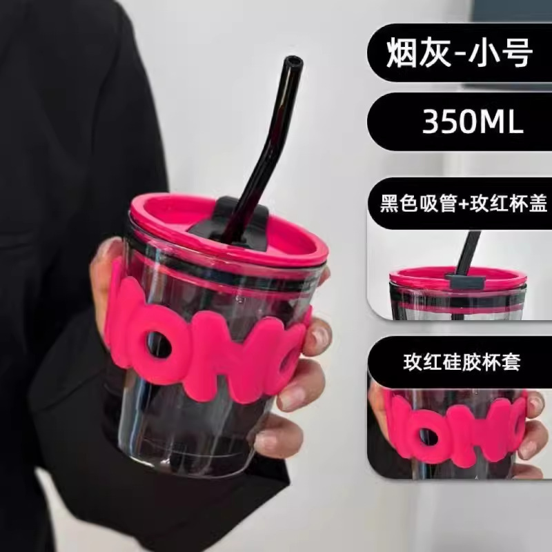 ネット紅趣味insコーヒー果茶自慢オフィス店慶イベントプレゼントストロー文字竹節グラス|undefined