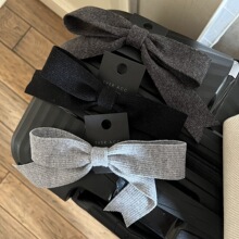 韩国东大门代购发饰少女美拉德百搭毛线编织蝴蝶结发夹弹簧夹秋冬