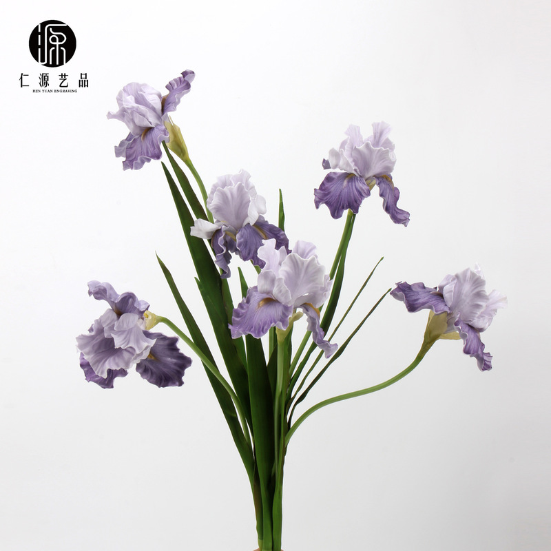 Dream series PU feel Alice big Iris Orchid Wedding artificial flower accessories photography decoration bouquet