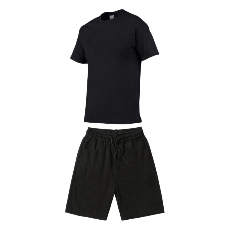 Conjunto de Verano 2025, Camiseta de Manga Corta y Pantalones Cortos, Estilo Casual, Versátil, Deportivo, Cuello Redondo, Delgada, Unisex, Dos Piezas