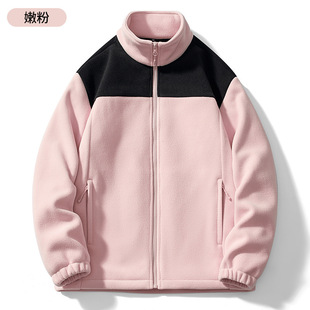 Autumn and Winter New Fleece Clothes Men's and Women's Loose Thickened fleece-lined Cardigan Jacket Warm Collar Polar Fleece Sweatshirt Free Shipping
