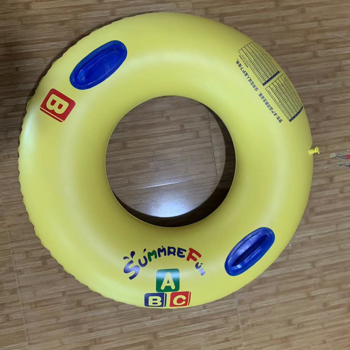 Anillo de natación inflable personalizado LOGO + patrón personalizado anillo de natación de PVC espesado bobbin transfronterizo para nadadores