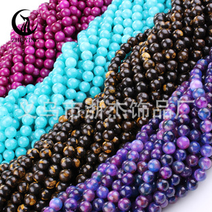 6/8/10mm����ɢ��diy��Ȼʯ�A�鴮��������ɫ�����diy�Ʒ���
