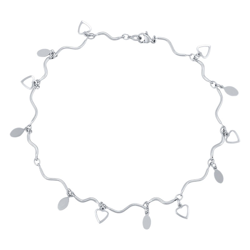 Xuking joyería europea y americana moda personalizada pie accesorios corrugado borla blanco lentejuelas tobillera en stock joyería al por mayor femenina