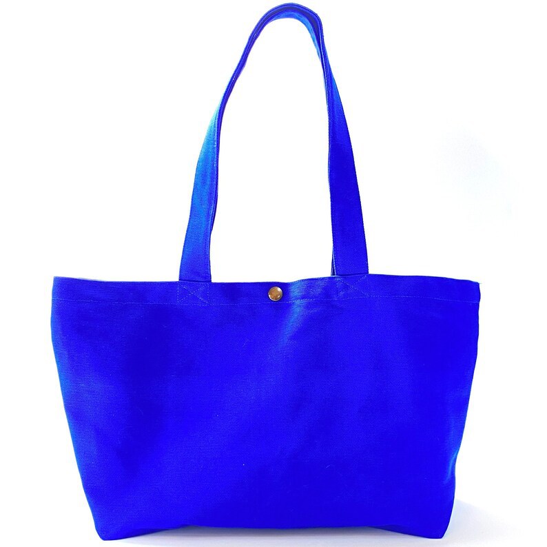 厂家批发新款手提购物袋纯色帆布学生手提袋子大容量帆布袋