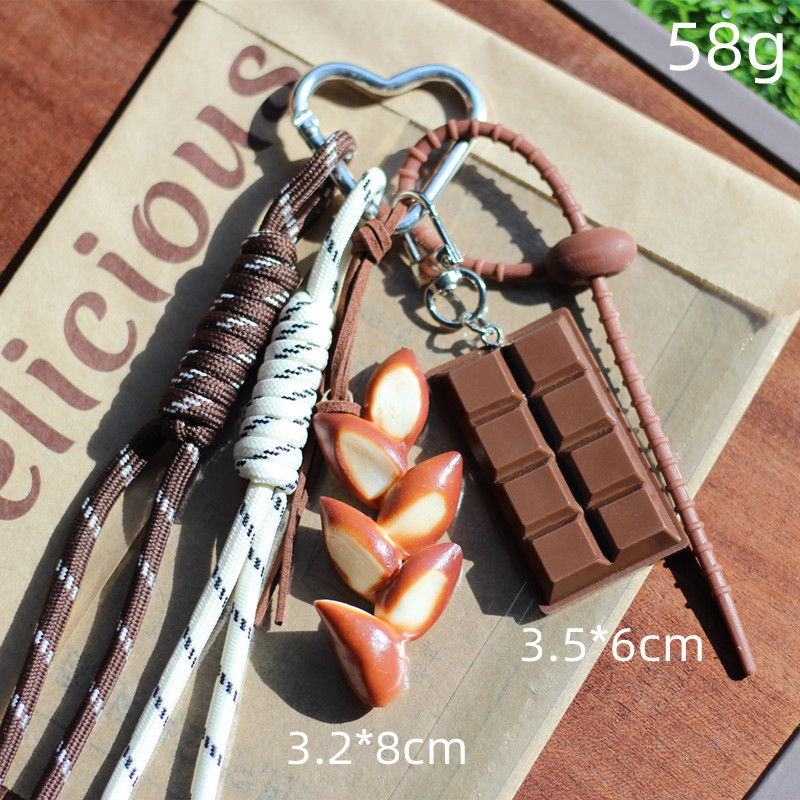 Llavero Colgante para Bolso con Diseño de Comida Realista de PVC